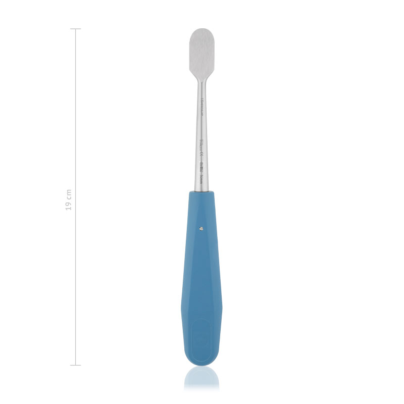 Periosteal scraper with Ferrozell handle, B 14 mm x L 19 cm